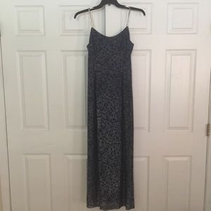 Bari Jay navy & silver evening dress
